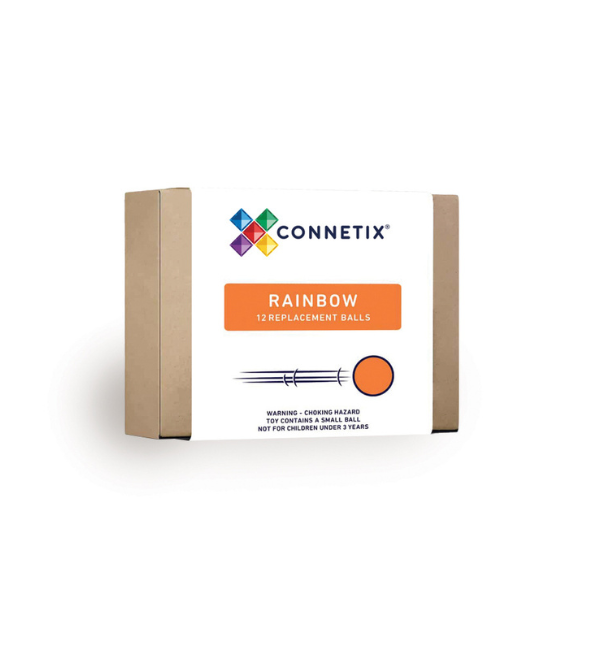 Connetix Tiles | 12 Piece Rainbow Replacement Ball Pack