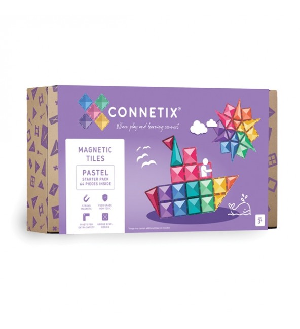 Connetix Tiles | 64 Piece Pastel Set
